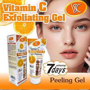 Gel Exfoliante Súper Blanqueador con Vitamina C Orgánica Natural <span class=keywords><strong>de</strong></span> Marca Propia; Limpiador Iluminador; Eliminador <span class=keywords><strong>de</strong></span> Pecas; Exfoliante Corporal - Product Image 2