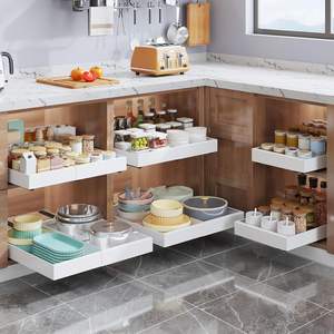 Organizzatore Espandibile per Armadietti e Cassetti, Organizzatore Scorrevole per Dispensa e Cucina con Adesivo per Contenitori Sotto il Lavello - Product Image 4