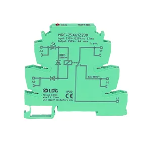 MRC-25A61Z230 Input 220VDC/230VAC Electromagnetic Din Rail Module Relay 6A 5V-250VAC/DC Output Electrical Switch Relay Board