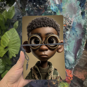 Журнал в античном стиле, подходящий для заметок архитекторов и дизайнерских проектов инженеров с очками для мальчиков - Product Image 2