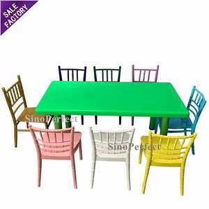 Multiple Colors Wedding Banquet Chiavari <b>Chair</b> Stackable <b>Plastic</b> Resin Table and <b>Chairs</b> Party Event for Kids - Product Image 1