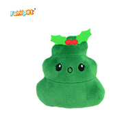 Jouet en peluche pour chien Famipet, nouveau design personnalisé en forme de crotte de Noël, mignon, doux, à effet froissé et couineur