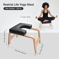 Haute qualité yoga fitness auxiliaire en bois massif tabouret inversé fitness à domicile chaise inversée