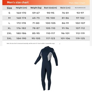 Combinaison de plongée en néoprène 3 mm pour homme, idéale pour le surf et la natation, anti-froid, anti-méduse, avec logo frontal, pour eaux chaudes et froides - Product Image 6