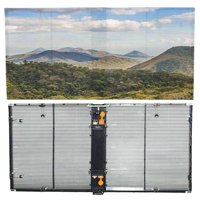 P3.91-7.82 Indoor Transparent Video Wall Display Screen Transparent Led Display