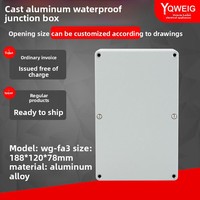 Boîtier en aluminium moulé sous pression avec revêtement en poudre YQWEIG FA3, boîte de jonction 188x120x78mm, étanchéité des câbles extérieurs, fabrication en Chine continentale