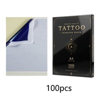 Xnet 100pcs Kertas Stencil Tato A4 Kertas Salin Kertas Transfer Tato Termal untuk Aksesori Mesin Transfer Tato
