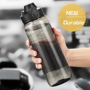 OEM & ODM قابلة للتخصيص مانعة للتسرب في الهواء الطلق السفر صالة ألعاب رياضية اللياقة البدنية BPA خالية من تريتان البلاستيك زجاجة شرب الماء الرياضية مع علامة الوقت - Product Image 3