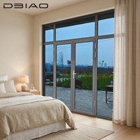 Puerta Batiente de Aluminio con Rotura de Puente Térmico, Diseño Moderno Premium, Manija Ergonómica, Aislamiento Térmico, Funcionamiento Suave, Duradera, para Dormitorio o Sótano