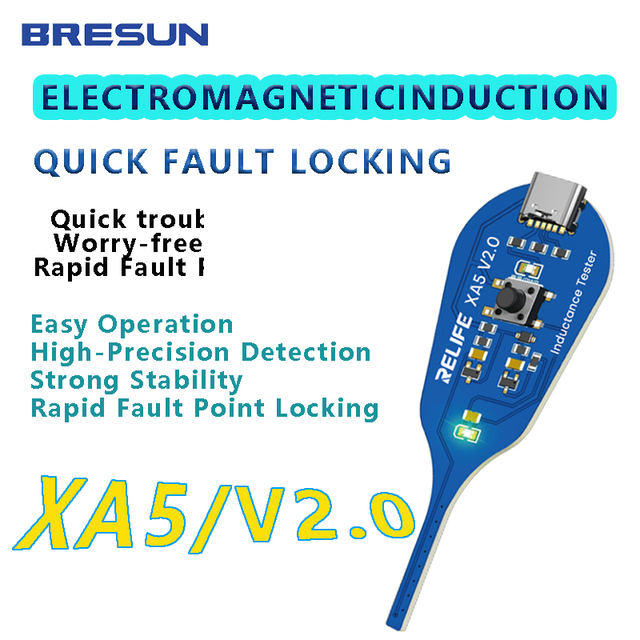 RELIFE XA5 V2.0 Inductance Tester Inductor Detector Tool for Mobile Phones PC Repair Electromagnetic Induction Quick Fault Check