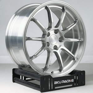 Rines BZY Forjados a Medida 5x114.3 de 17, 18 y 19 Pulgadas en Plata Pulida, 5 Piezas de Aleación para JDM <span class=keywords><strong>Subaru</strong></span> <span class=keywords><strong>Impreza</strong></span> <span class=keywords><strong>STI</strong></span> BRZ GT86 Supra WRC - Product Image 3