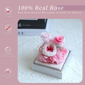 Boîte en acrylique Infinity Rose éternelle conservée Boîte de fleurs éternelles Rose <span class=keywords><strong>pour</strong></span> petite amie Saint-Valentin - Product Image 4