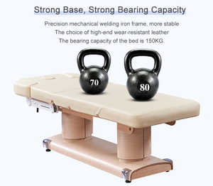 Kisen Adjustable Luxury Modern Treatment <b>Electric</b> Best Spa Cosmetic Eyelash Beauty Salon Wooden Base Massage <b>Table</b> Facial Bed - Product Image 5