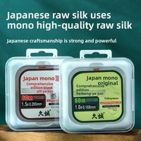 Ligne de pêche en nylon monofilament MONO 60m pré-enroulée, haute résistance, pour la pêche en rivière/cours d'eau, compétition