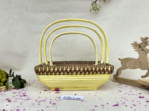 Panier de pique-nique en osier 2024 HOT, panier à fruits, cadeau, fleurs, tissé à la main, mariage, fille, logo personnalisé, européen GP - Product Image 6