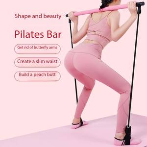 Verstelbare Yoga Pilates Oefening Stick Bar 2 Sectie Pilates Bar Kit Met Elastische Weerstandsband Voor Training - Product Image 3