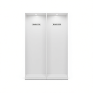 Vitrinas Modulares de Doble Cara con Composición Central 180x80x H 100, Exhibidores Blancos Brillantes - Product Image 2