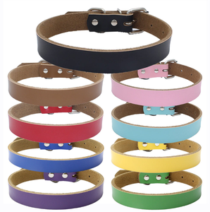 Kerah Anjing Kulit Asli Lembut Logo Laser Terukir Kualitas Tinggi - Product Image 1