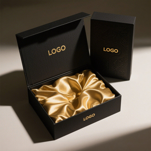 Caja Magnética Negra de Lujo para Embalaje al por Mayor OEM, con Logotipo Personalizado, Caja de Regalo Rígida de Cartón Reciclable con Imán - Product Image 2