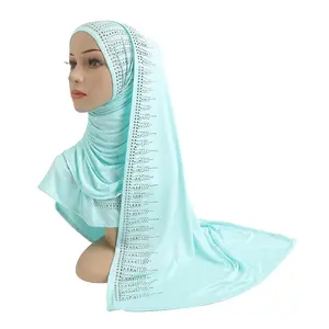 Kristal Linnen Stiksel Klein Meisje Baotou Hoed Arabian Hijab Sjaal Aanbidding Hoofddoek H091