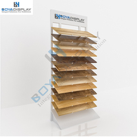 Échantillon de parquet en bois personnalisé 12 étages présentoir vertical pour carrelage de céramique, pierre, marbre, support simple