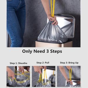 ถุงขยะแข็งแรง ฮัวหม่าเหิงชุน ขนาด 4-6 แกลลอน สำหรับใช้ในบ้าน สำนักงาน 3 ม้วน รวม 48 ใบ - Product Image 2