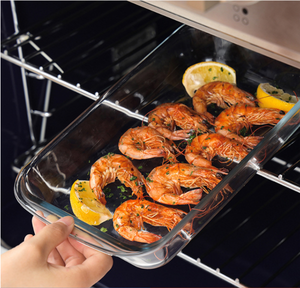 Plat à rôtir en verre borosilicate de qualité alimentaire résistant aux hautes températures pour fours à micro-ondes, lave-vaisselle et réfrigérateurs - Écologique et durable - Product Image 6