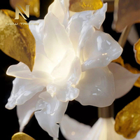 Plafonnier LED décoratif au Design luxueux, luminaire décoratif d'intérieur, idéal pour une Villa, des escaliers, un mariage, une fleur en acrylique