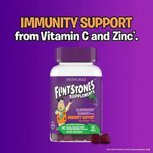 Custom Sizes Immune Support Pectin Vitamin C Black Elderberry Immune Gummies For Kids