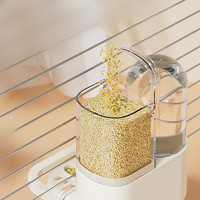 Distributeur automatique de nourriture et d'eau 2-en-1 pour petits animaux, anti-déversement, à fixer sur cage, pour hamster, gerbil, lapin