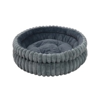 Lit pour animaux de compagnie en peluche douce, ovale, grand format, en tissu épais, fermé, quatre saisons, pour la chaleur hivernale, pour chat et petit chien, niche pour animaux