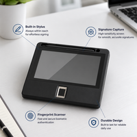 Tablette de signature LCD 7 pouces alimentée par USB avec sécurité biométrique pour l'archivage numérique en temps réel et la signature électronique – Idéale pour ordinateur de bureau/portable