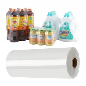 Customised PE Plastic Films Printable Hot Shrink Wrap Packing Heat Shrinkable Film Roll for Mineral Water Bottles