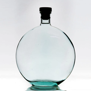 Bouteilles de spiritueux en verre cristal de couleur personnalisée, forme plate, 200ml/500ml, scellées au bouchon, pour vin, vodka, <span class=keywords><strong>tequila</strong></span>, brandy, spiritueux énergisants - Vente en gros - Product Image 6