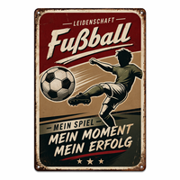 Décoration murale pour bar sportif, plaque en métal aluminium sur le thème du football, logo personnalisé, plaque rétro de football pour pub, club, restaurant, salle de jeux