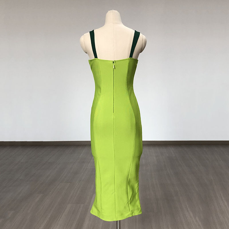 green emerald velvet dress Giovanna Lime Green Asymmetric Maxi Dress With Wrap Skirt – Club L London