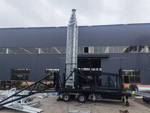 Chấ<span class=keywords><strong>t</strong></span> lượng <span class=keywords><strong>t</strong></span>ố<span class=keywords><strong>t</strong></span> 10m 33ft mạ kẽm Telescopic Viễn Thông tháp cho di động trang web - Product Image 2