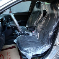 Auto-Reparatur Einweg-Kunststoff-Set, Transparente Sitzbezüge Fußmatten Lenkradbezüge für Werkstatt Großbestellung