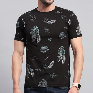Mens Print T-Shirt Everyday Casual Wear Knitted Fabric Breathable Eco-Friendly Comfort Polyester/Cotton <b>Short</b> Sleeve Regular Fit - Product Image 5