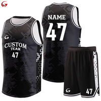 Shorts de basket-ball personnalisés pour adultes, design personnalisé, jersey de basket-ball brodé en jacquard, couleur noire Z-1640
