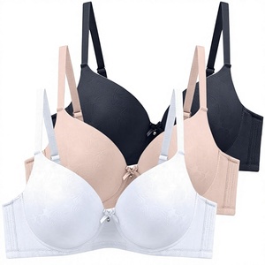 Cross Border <b>Large</b> Size Nylon Lace Bra Plus Size Solid Thin Style Steel Ring Support Push Up D <b>Cup</b> Backless Birlag Sports - Product Image 3