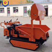 Mini-dumper chenillé Taishan Niu le plus populaire, moteur diesel, chargeur frontal, capacité de charge 500 kg, faible consommation de carburant, pompe de boîte de vitesses, moteur