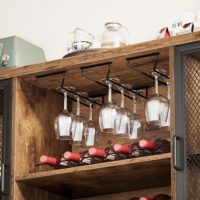 Meuble de bar sur mesure, vente chaude, avec armoire de rangement à 7 niveaux et casier à vin réglable pour alcool