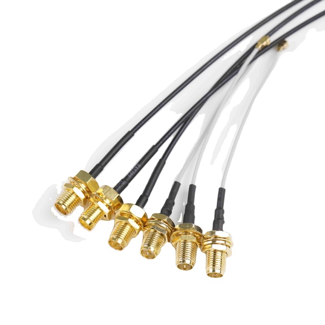UFL to SMA Female Jack Bulkhead Connector Adaptor and Mini 1.13 Coaxial RF Pigital Cable Bulk Coaxial Cable for RF Connections