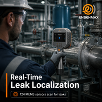 Caméra d'imagerie acoustique industrielle MEMS, détecteur de fuite de gaz portable, protection IP65, ENSENMAX, haute précision, 14,8 V, 16 W, 1 an