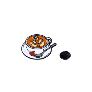 Serie de productos de café hechos a mano de dibujos animados Vintage, broche, taza, máquina de café, accesorios de diseño de estilo, insignia, regalo para amantes del café - Product Image 4