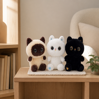 Vente en gros usine : Peluche chat blanc en fourrure douce, jouet de machine à griffes, cadeau pour enfants
