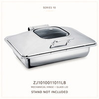 Volledig formaat inductie mechanische scharnier commerciële foodservice apparatuur buffet voedselwarmer roestvrijstalen chafing dish