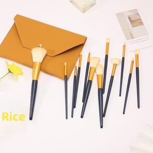 एरेटो 12-टुकड़ा पूर्ण सेट चेहरे के उपकरण सिंथेटिक बालों के लिए सिंथेटिक हेयर मेकअप ब्रश सेट करें आंखों की छाया नाक छाया गाल छिपकर - Product Image 3