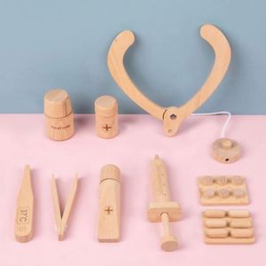 Jeu de rôle médical pour tout-petits en bois naturel, kit de docteur pour enfants de 3 ans et plus - Product Image 5
